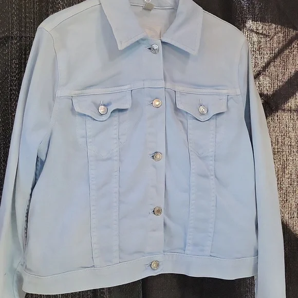 MICHAEL KORS DENIM JACKET, SIZE L, STRETCHY!!! - Picture 3 of 7